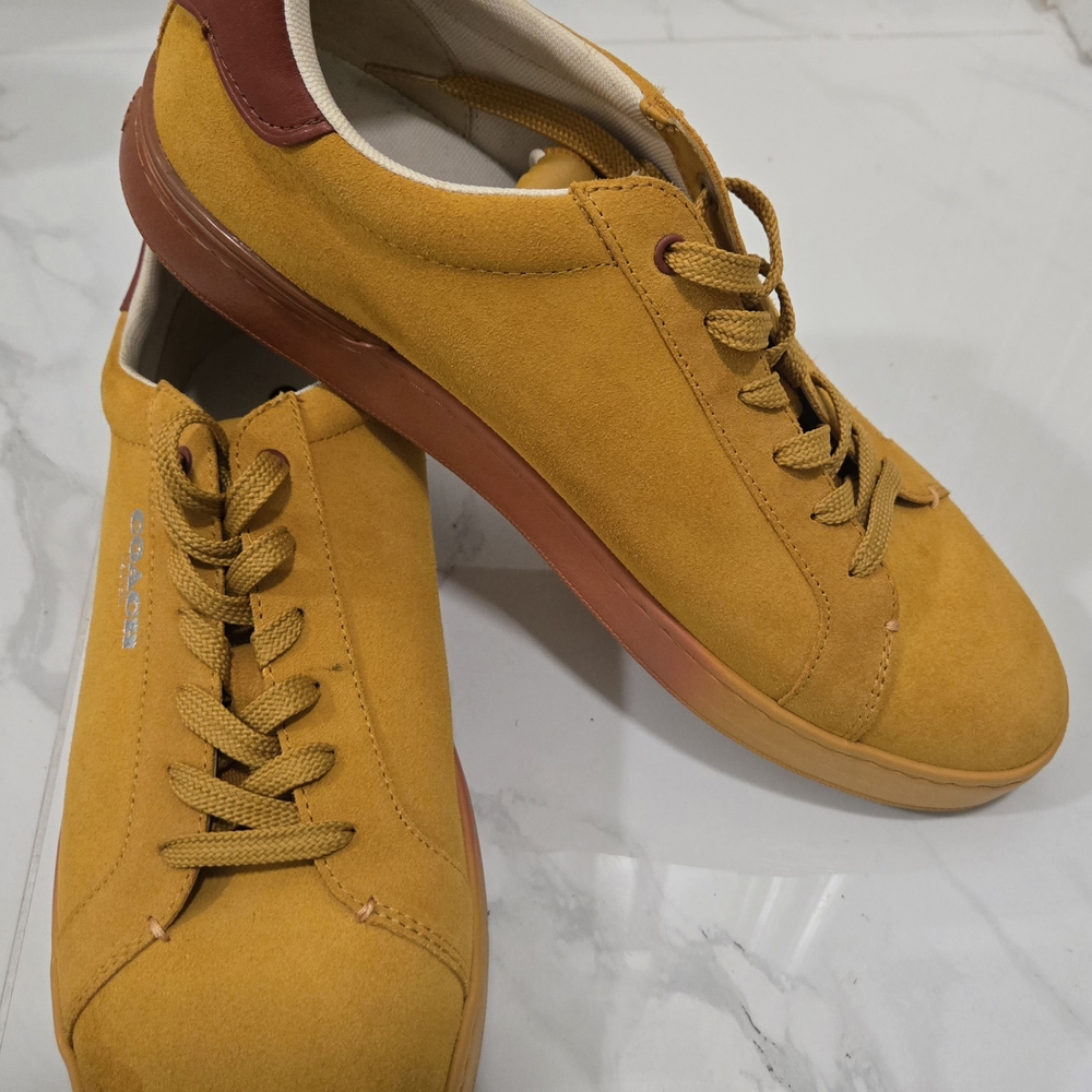 Coach Men's Sneakers in Mustard Yellow Size 12